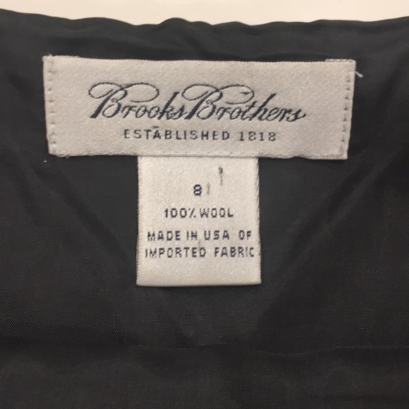 ✅ SOLD Brooks Brothers 100% Wool Skirt Side Zip Size 8 - Picture 2 of 4